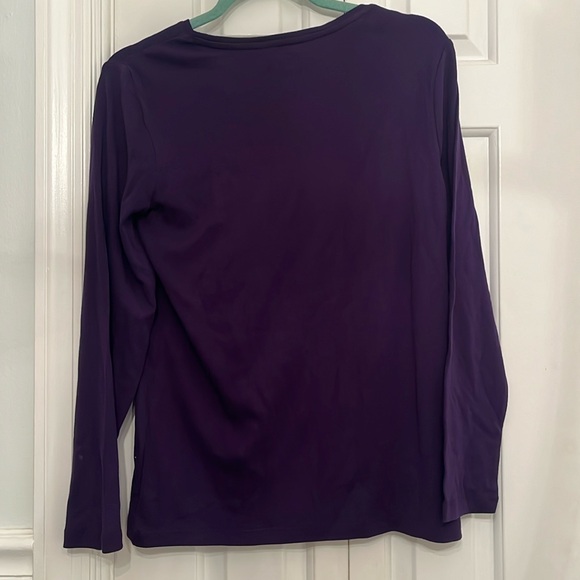 Chico’s Basic Knit Purple Long Sleeve Shirt - Picture 2 of 4